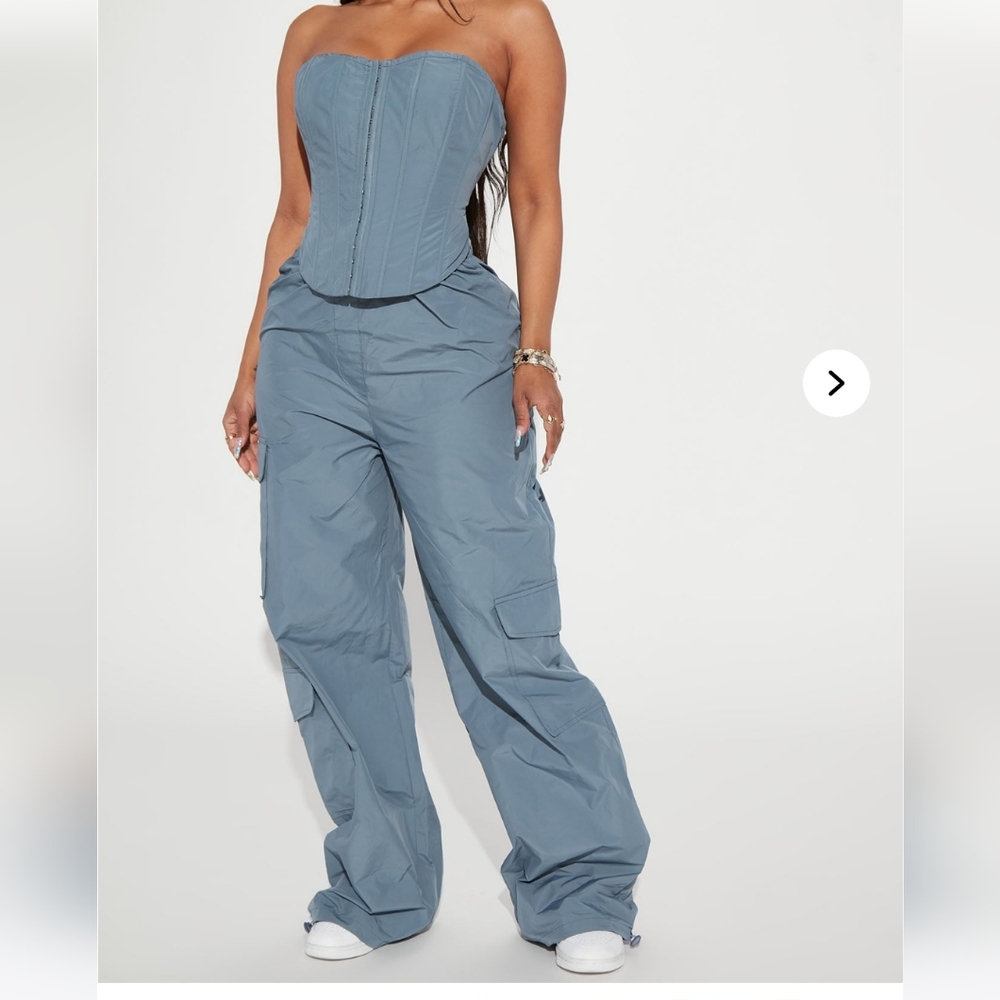 Brand NEW Women's SLATE Blue Cargo Pants set